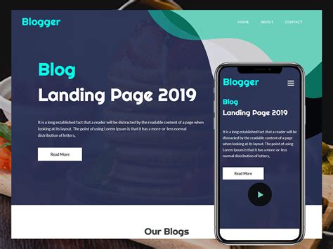 template blogger landing page